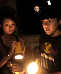 Sheena and Andrew at night in OCH